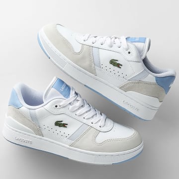 Lacoste - Zapatillas Mujer T-Clip Set 126 Blanco Azul Claro