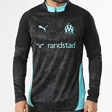 Puma - T-Shirt Long Sleeves OM Training 1/4 Zip 781534 Black Anthracite Grey