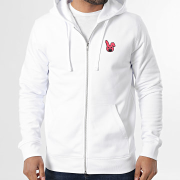 Sale Môme Paris - Sudadera con Capucha y Cremallera Parche Bordado Conejo Blanco