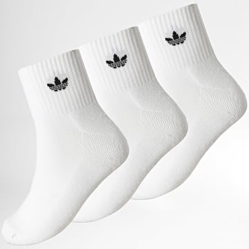 Adidas Originals - Lot De 3 Paires De Chaussettes 1/4 Socks KG2226 Blanc Noir