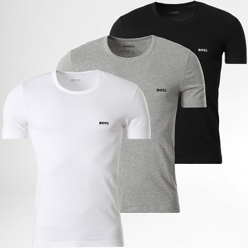 BOSS - Pack de 3 Camisetas Classic 50475284 Blanco Negro Gris Jaspeado