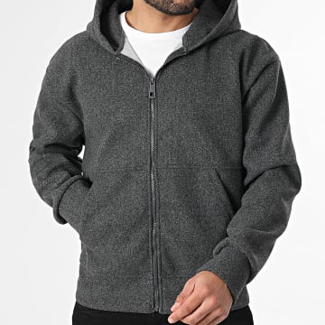 KZR - Veste Zippée Capuche 272 Gris Anthracite Chiné