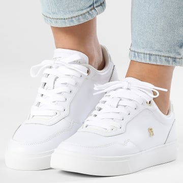 Tommy Hilfiger - Baskets Femme Casual Cupsole Sneaker 9022 White Ecru