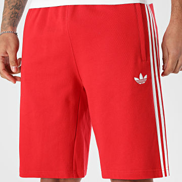 Adidas Originals - Short Jogging A Bandes 3 Stripes KE3564 Rouge Blanc