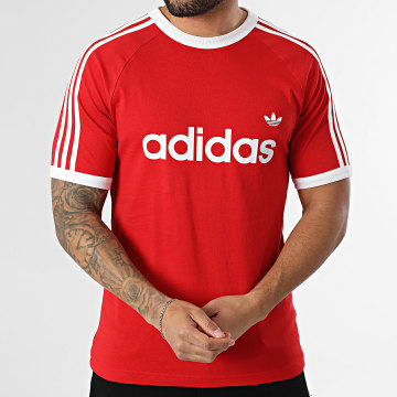 Adidas Originals - Tee Shirt A Bandes 3 Stripes Ringer KF0416 Rouge