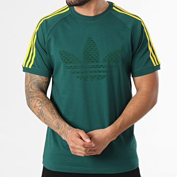Adidas Originals - Tee Shirt A Bandes Monogram 3 Stripes KD1359 Vert