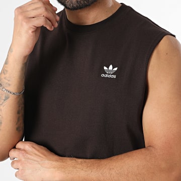 Adidas Originals - Camiseta Sin Mangas Trefoil Essential KE3398 Marrón Oscuro
