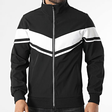 Classic Series - Chaqueta con cremallera 020 Negro Blanco