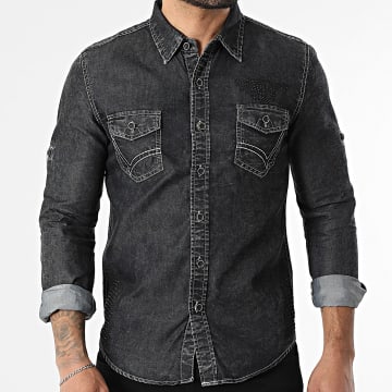 Classic Series - Camisa de manga larga Vaquero 019 Negro
