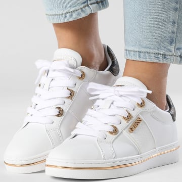 Guess - Baskets Femme FLPSTWELE12 White Doré