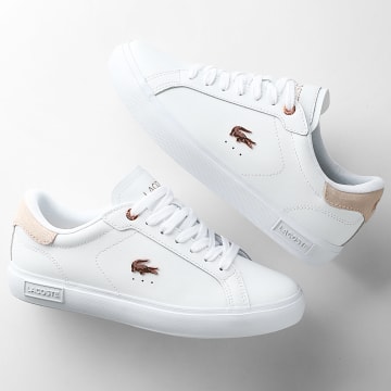 Lacoste - Zapatillas Mujer Powercourt 126 Blanco Rosa Claro