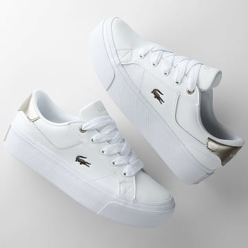 Lacoste - Zapatillas Mujer Ziane Platform 126 Blanco Bronce
