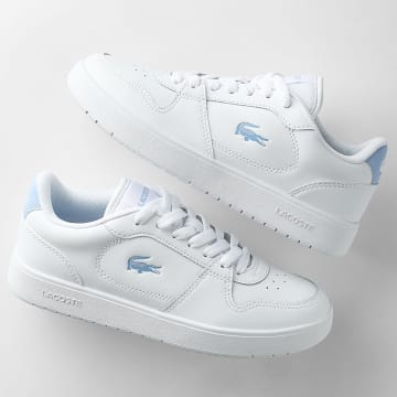 Lacoste - Zapatillas Mujer Court Ace 126 Blanco Azul Claro