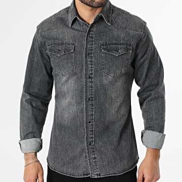 MTX - Jeanshemd Langarm 687 Grau Anthrazit