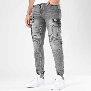 MTX - Pantalon Cargo Jean 008 Gris Foncé