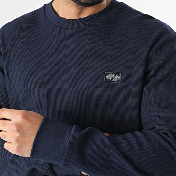Teddy Smith - Sweat Crewneck Waffle 11018173D Bleu Marine