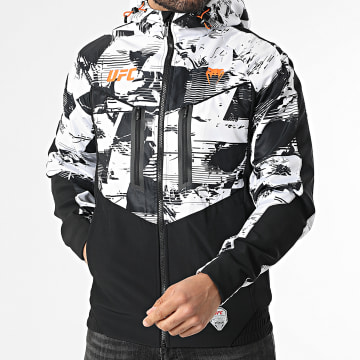 Venum - Chaqueta con capucha con cremallera UFC Fight Week 00426 Negro Blanco