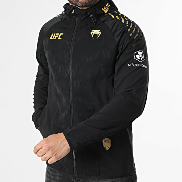 Venum - Chaqueta Zippada Capucha Fight Night UFC Zenith 00477 Negro Dorado