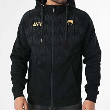 Venum - Sudadera con Capucha con Cremallera UFC Zenith Replica 00494 Negro Dorado