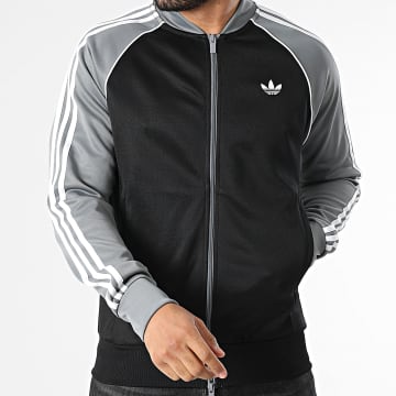 Adidas Originals - Veste Zippée A Bandes SST TT KE1671 Noir Gris