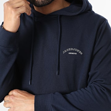 Jack And Jones - Sudadera con capucha College Logo Azul marino