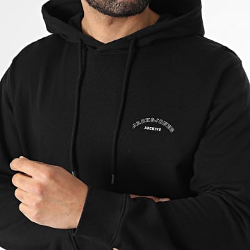 Jack And Jones - Sudadera con capucha College Logo Negro