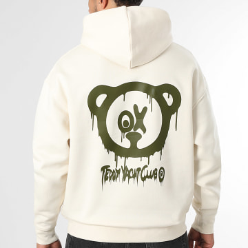Teddy Yacht Club - Sudadera Capucha Relaxed Simple Andrew Caqui Beige