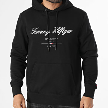 Tommy Hilfiger - Sweat Capuche Script Logo 3631 Noir