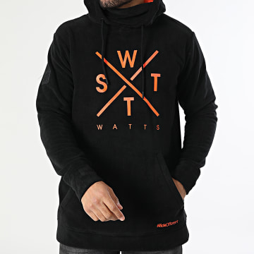 Watts - Hoodie Polarfleece 1 Xtrack Schwarz Orange
