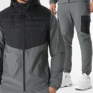 Zayne Paris  - Ensemble De Survetement 245 Gris Anthracite Noir