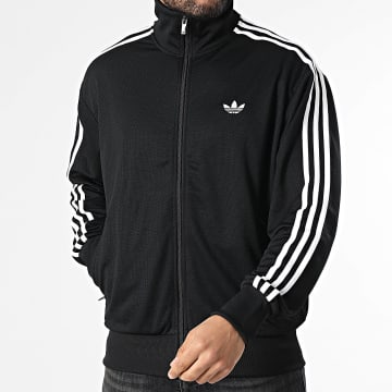 Adidas Originals - Veste Zippée A Bandes Firebird TT KE0782 Noir Blanc