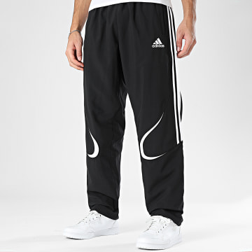 Adidas Sportswear - Pantalon Jogging A Bandes Teamgeist TP KD5863 Noir Blanc