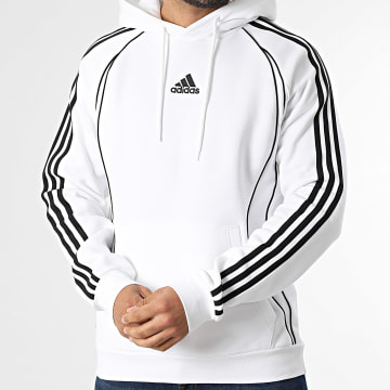 Adidas Sportswear - Sweat Capuche A Bandes Teamgeist KD5878 Blanc
