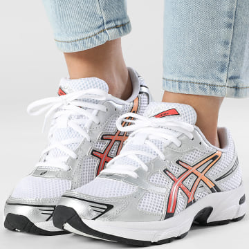 Asics - Sneakers Donna Gel 1130 GS 1204A169 Bianco Red Snapper
