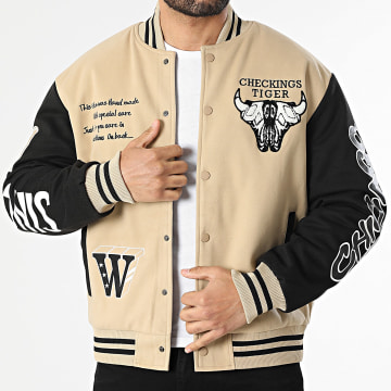 MTX - Jacke Teddy 222 Beige Schwarz