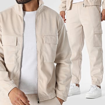 MTX - Set Jacke mit Reißverschluss und Cargohose 619 Beige