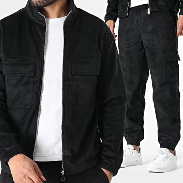 MTX - Tracksuit Zipped Jacket And Cargo Trouser 619 Black