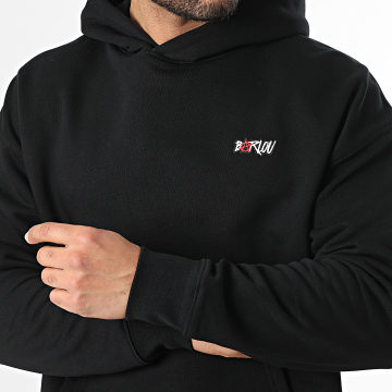 Seth Gueko - Sudadera con Capucha Relaxed Patch Barlou Negro