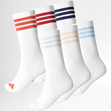 Adidas Sportkleding - Pack van 6 paar sokken 3 Stripes Essential Crew KE5493 Wit