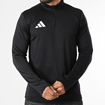 Adidas Sportswear - Tee Shirt Manches Longues Col Zippé Entrada 26 JZ6658 Noir