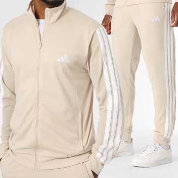 Adidas Sportswear - Ensemble De Survetement A Bandes 3 Stripes KR5358 Beige