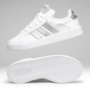 Adidas Sportswear - Baskets Femme Lifestyle 3 Stripes White Silver