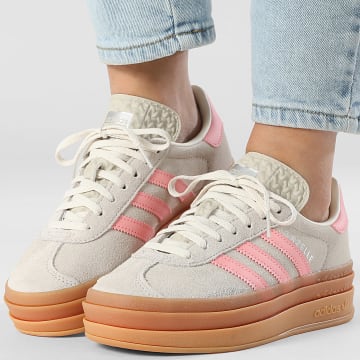 Adidas Originals - Zapatillas Mujer Gazelle Bold J JQ7409 Wonder Aluminium Semi Pink Spark Cream White
