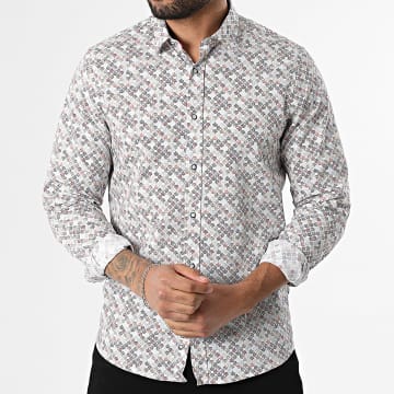 Classic Series - Camicia Maniche Lunghe 069 Bianco Multicolore