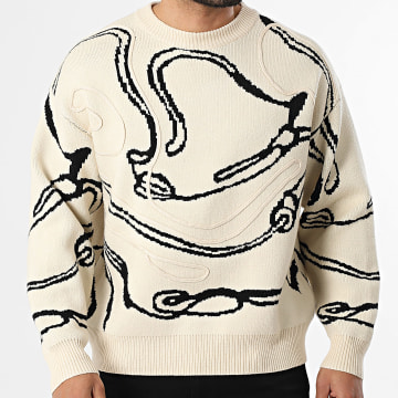 Frilivin - Pullover 508 Beige Schwarz