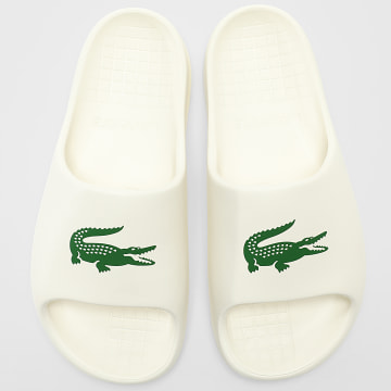 Lacoste - Chanclas Serve Slide 2.0 224 Off White Verde Oscuro