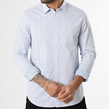 Teddy Smith - Shirt Long Sleeves Carton 10711547D White Light Blue