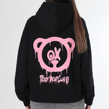 Teddy Yacht Club - Sweat Capuche Relaxed Femme Simple Andrew Rose Noir