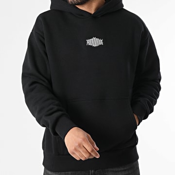Vald - Sweat Capuche Oversize Pandemonium Noir Blanc
