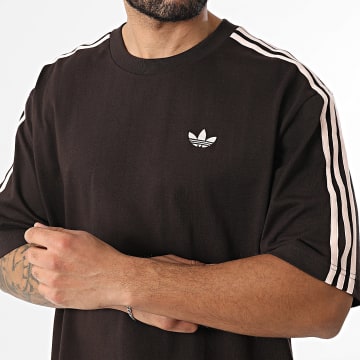 Adidas Originals - Tee Shirt A Bandes 3 Stripes KE2905 Marron Rose